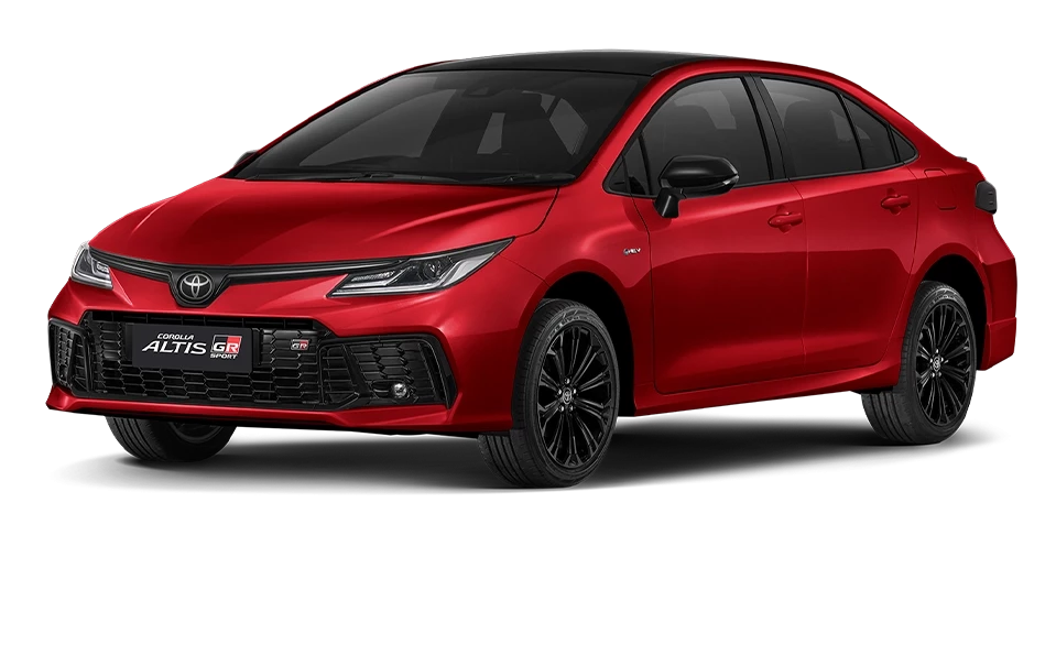Corolla Altis GR Sport สี Red Mica Metallic / Black Roof รุ่น HEV GR Sport