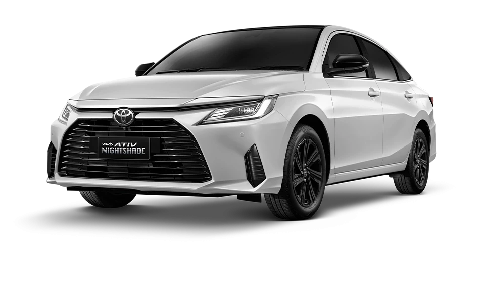 Yaris ATIV สี Platinum White Pearl / Black Roof รุ่น NIGHTSHADE