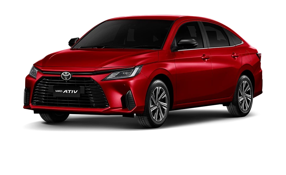 Yaris ATIV สี Red Mica Metallic รุ่น Premium Luxury