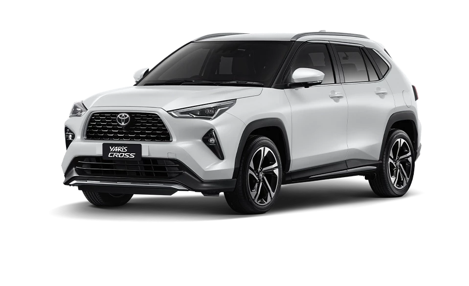 Yaris Cross สี Platinum White Pearl รุ่น HEV Premium Luxury