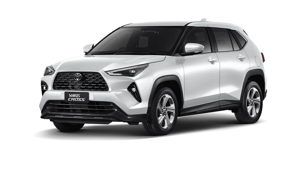Yaris Cross สี Platinum White Pearl รุ่น HEV Smart
