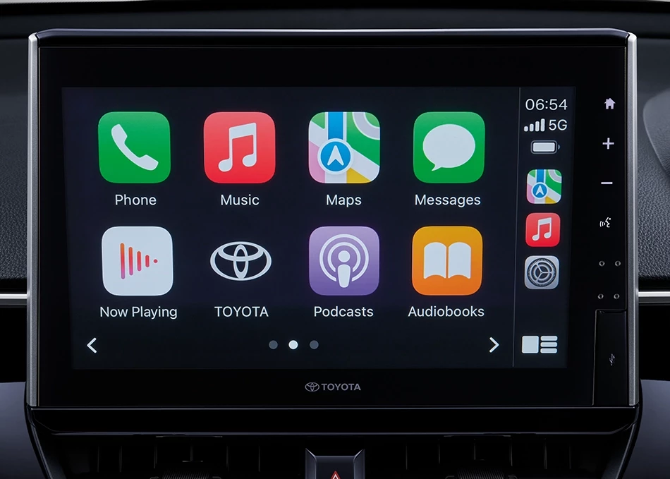 Corolla Cross GR Sport: หน้าจอสัมผัสขนาด 10.1 นิ้ว แบบ HD รองรับการเชื่อบต่อ APPLE CarPlay และ ANDROID AUTO แบบไร้สาย