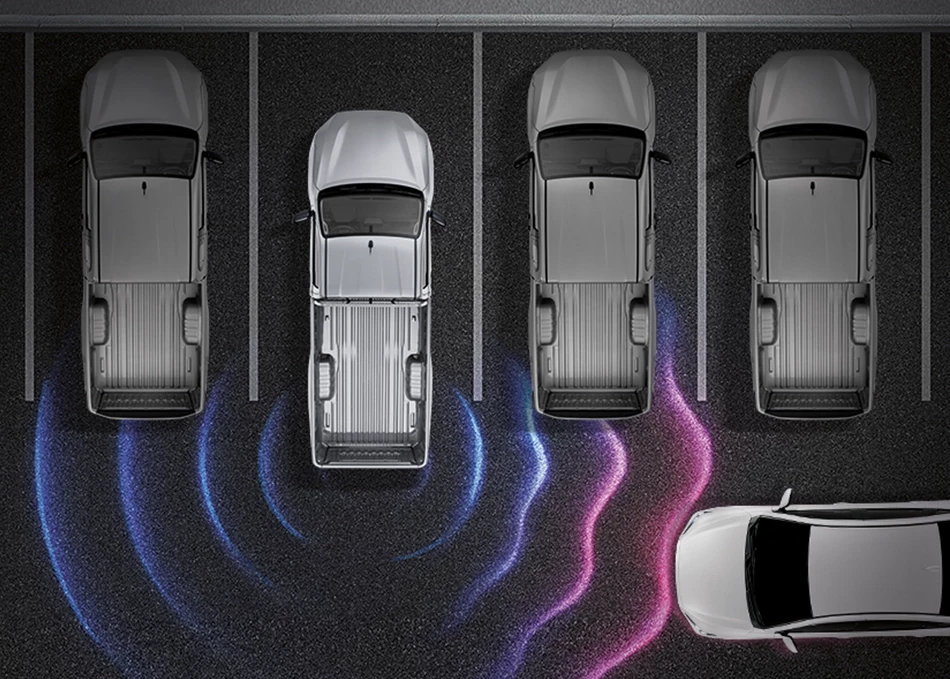 Hilux Travo Standard Cab 4TREX: Rear Cross Traffic Alert
ระบบเตือนเมื่อมีรถในจุดอับสายตาขณะถอย