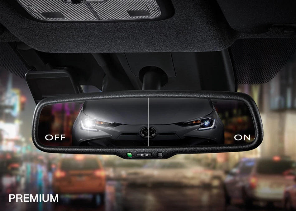 Yaris: กระจกมองหลังแบบปรับลดแสงอัตโนมัติ