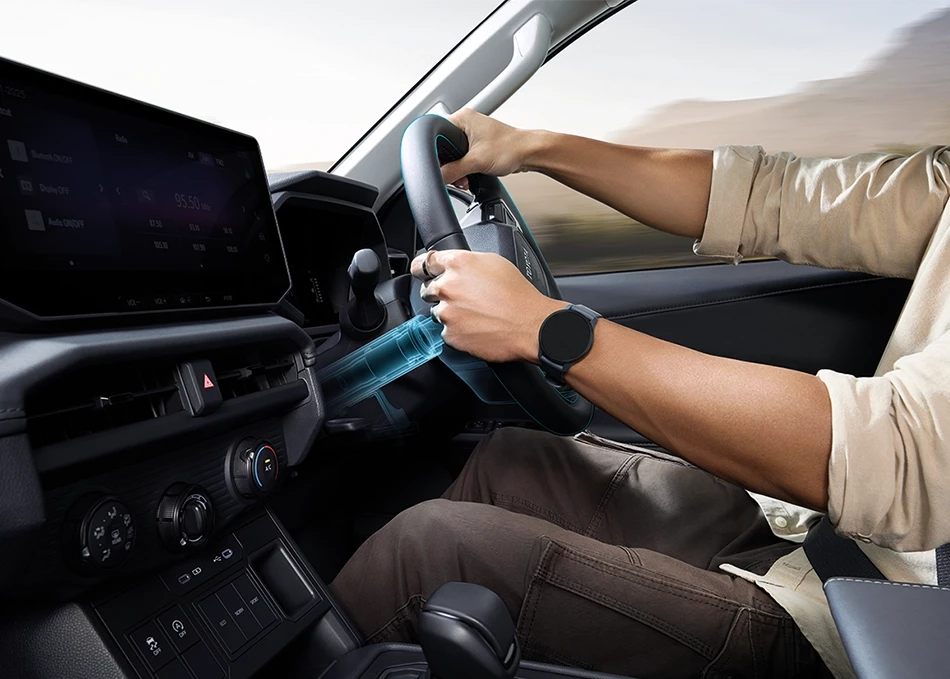 Hilux Travo Prerunner & 4TREX: Large steering shaft for precise control, responsive handling, and reduced vibration