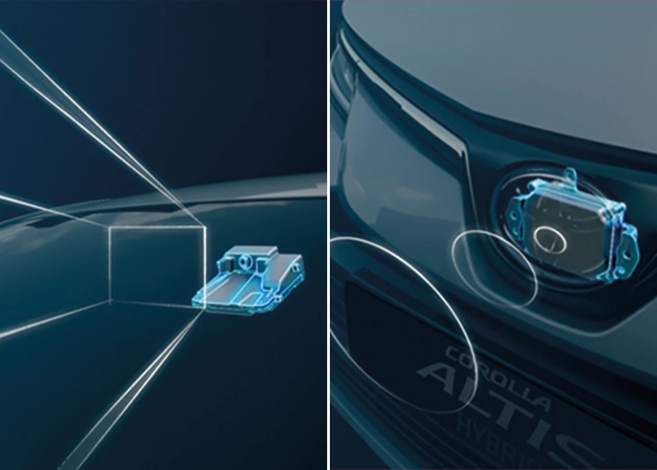 Corolla Altis: All-speed Dynamic Radar Cruise Control With Lane Tracing Assist
ระบบควบคุมและปรับความเร็วอัตโนมัติ พร้อมช่วยควบคุมรถให้อยู่กลางเลน