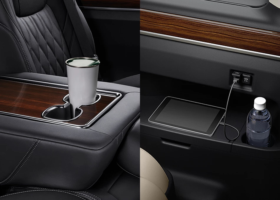 Majesty: ที่วางแก้วน้ำและช่องต่อ USB 7 ตำแหน่ง