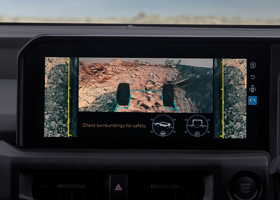 Land Cruiser FJ: Panoramic View Monitor (Normal & Off-Road Mode)