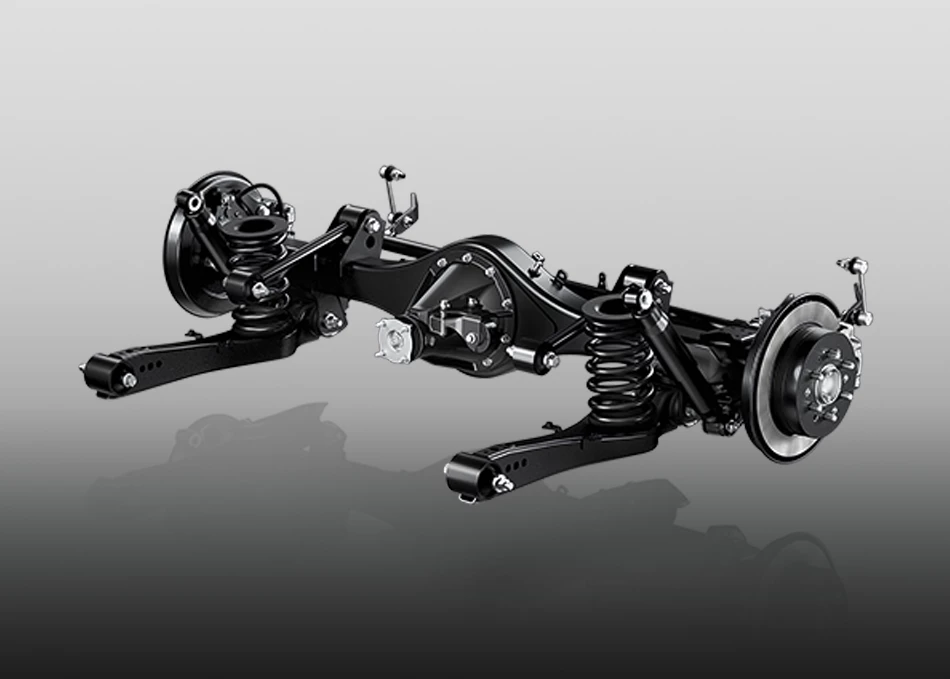 Majesty: ด้านหลังแบบโฟร์ลิงค์คอยล์สปริงและเหล็กกันโคลง