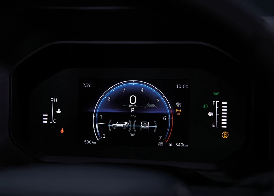 Land Cruiser FJ: จอแสดงผลข้อมูลผู้ขับขี่แบบสีขนาด 7 นิ้ว