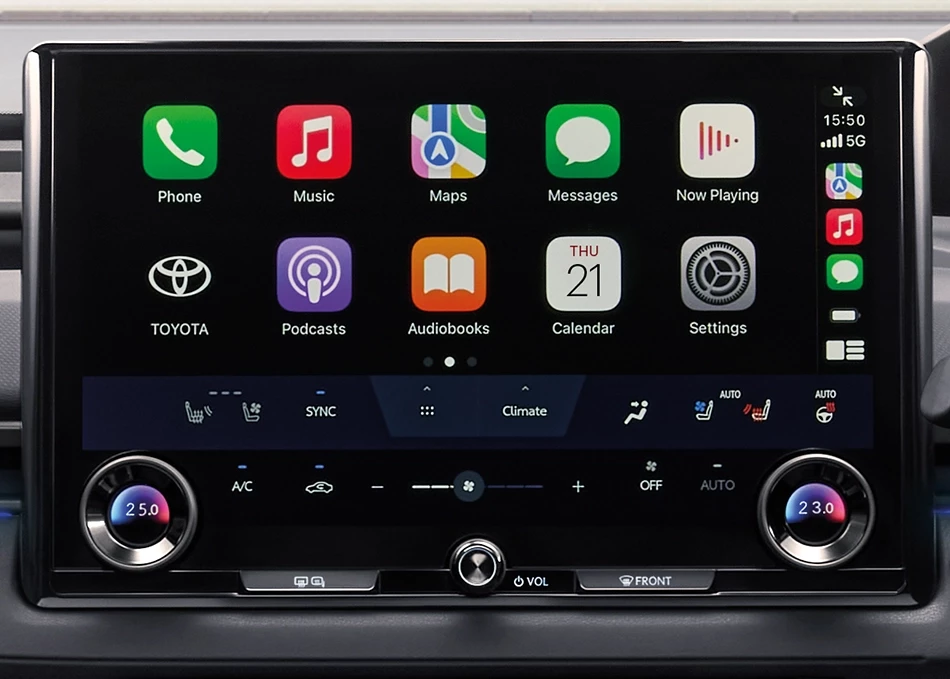bZ4X: หน้าจอสัมผัสขนาด 14 นิ้ว รองรับการเชื่อมต่อ Apple CarPlay แบบไร้สาย และ Android Auto