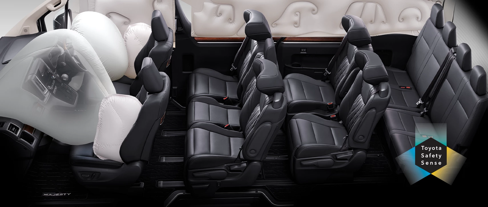 Majesty: ถุงลมเสริมความปลอดภัย 9 ตำแหน่ง