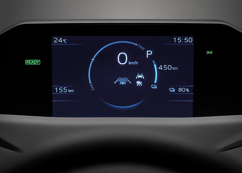 bZ4X: 7-inch full-color driver information display