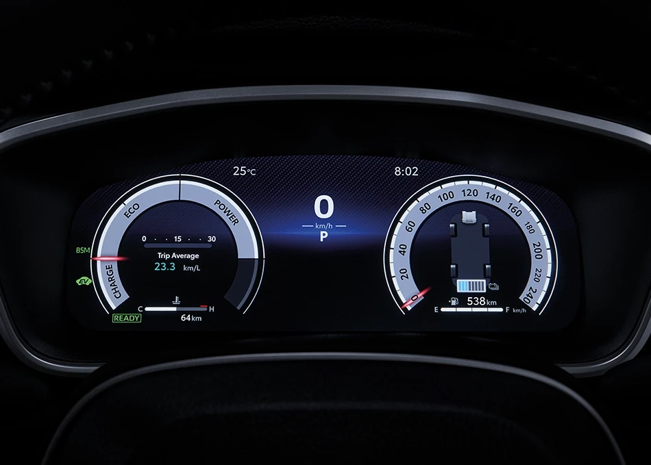 Corolla Cross GR Sport: 12.3" FULL DIGITAL METER WITH MULTI-INFORMATION DISPLAY