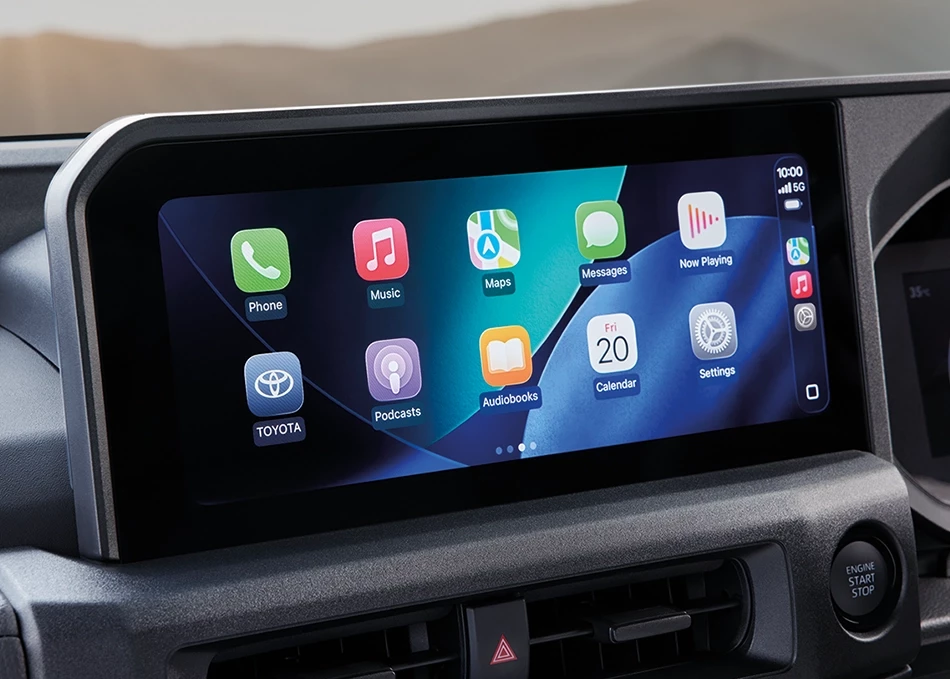 Land Cruiser FJ: เครื่องเสียงหน้าจอสัมผัสขนาด 12.3 นิ้ว รองรับการเชื่อมต่อ Apple CarPlay และ Android Auto แบบไร้สาย