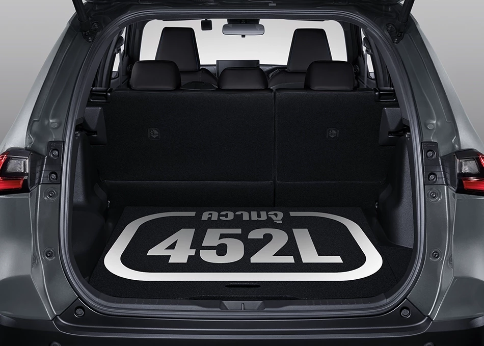 Yaris Cross: พื้นที่เก็บสัมภาระท้ายรถ ความจุ 452 ลิตร