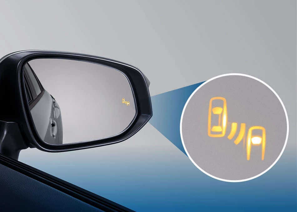 Corolla Cross GR Sport: ระบบช่วยเตือนมุมอับสายตาที่กระจกมองข้าง พร้อมระบบเตือนขณะถอยรถ | BLIND SPOT MONITOR (BSM) & REAR CROSS TRAFFIC ALERT (RCTA)
