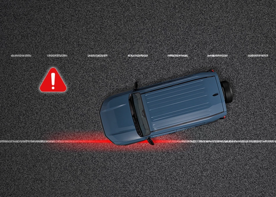 Land Cruiser FJ: ระบบเตือนเมื่อออกนอกเลน