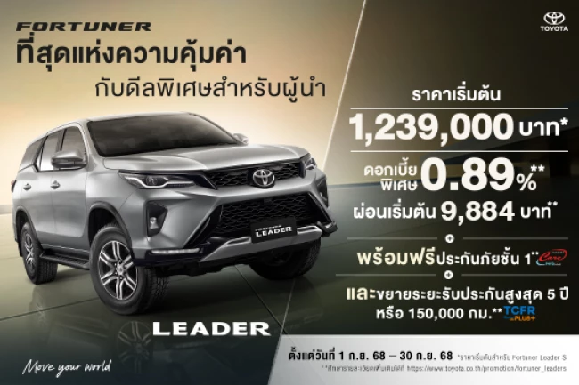 FORTUNER LEADER S - FOR THE NEW GENERATION LEADER