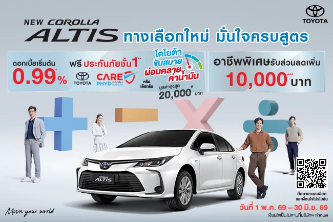 COROLLA ALTIS รุ่น HEV GR Sport, HEV Premium และ HEV Smart